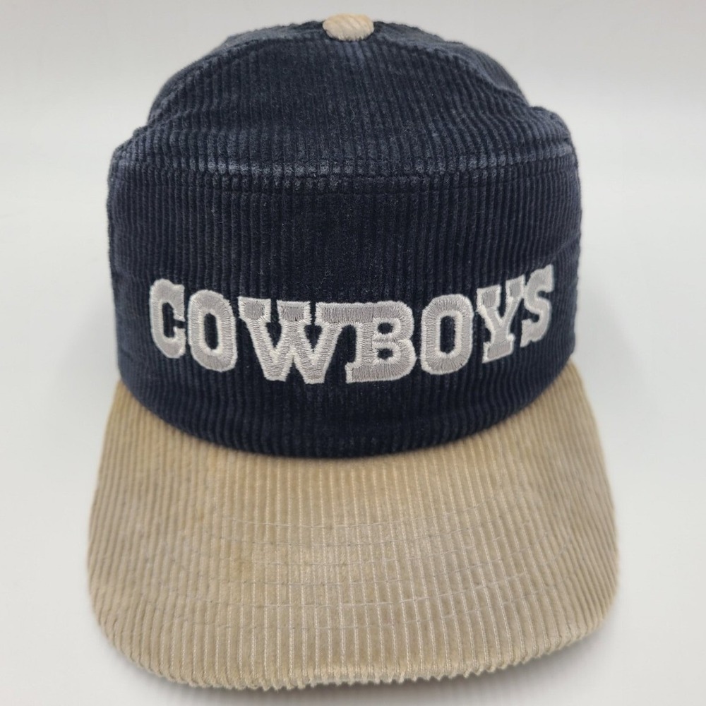 Vintage Dallas Cowboys Corduroy New Era Snapback Hat Cap Men NFL Football Blue